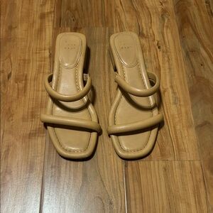 A New Day Women's Beige Slide Sandals